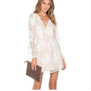 Lovers and Friends Haiden lace mini tie dress